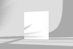 a4 a5 piazza aviatore con ombra copertura 3d interpretazione bianca vuoto modello foto