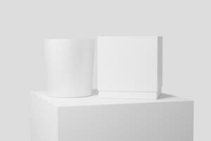 candela bicchiere confezione 3d interpretazione bianca vuoto modello foto