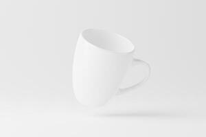 ceramica boccale tazza per caffè tè bianca vuoto 3d interpretazione modello foto