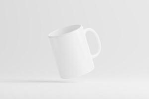 ceramica boccale tazza per caffè tè bianca vuoto 3d interpretazione modello foto