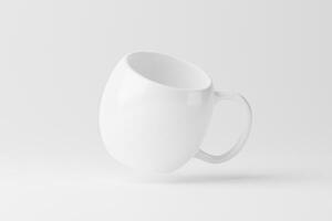 ceramica boccale tazza per caffè tè bianca vuoto 3d interpretazione modello foto