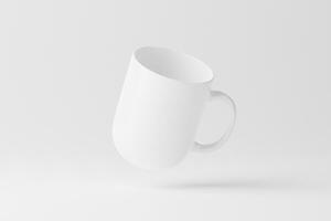 ceramica boccale tazza per caffè tè bianca vuoto 3d interpretazione modello foto