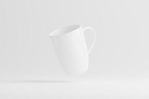 ceramica boccale tazza per caffè tè bianca vuoto 3d interpretazione modello foto