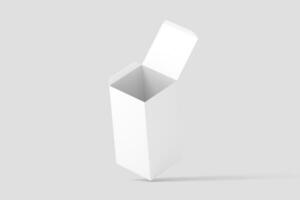 rettangolo scatola bianca vuoto 3d interpretazione modello foto