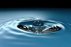 acqua astratto - gocciolina ondulazione effetto - generativo ai foto