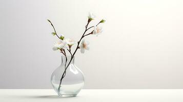 bellissimo fiori vaso isolato su bianca sfondo ai generato foto