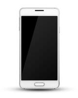 moderno toccare schermo smartphone isolato su bianca sfondo. foto