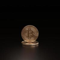 3d rendono il concetto di bitcoin. nuovo denaro virtuale. criptovaluta