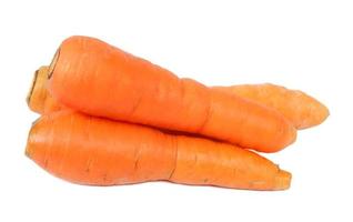 carota isolata su sfondo bianco foto