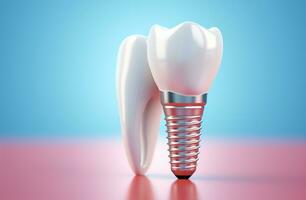 3d generato dentale denti implant.health concetto.creato con generativo ai tecnologia. foto