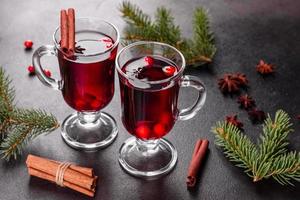 vin brulé caldo per inverno e natale foto