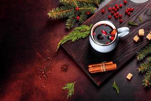 vin brulé caldo per inverno e natale foto