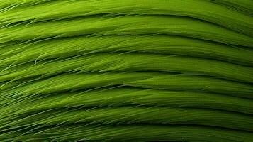 Questo lussureggiante Immagine di Smeraldo verde capelli cattura il selvaggio bellezza di natura, ricordando noi di il vivace energia di erba, impianti, e piume, ai generativo foto