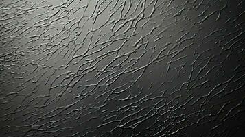un' selvaggio monocromatico astratto di pioggia goccioline la creazione di un etereo modello su un' misterioso nero superficie, ai generativo foto