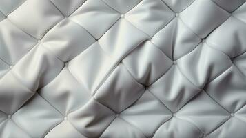 un' croccante bianca coperta di lusso adorna il letto, invitante uno per tuffo in un' mondo di comfort e intimità, ai generativo foto