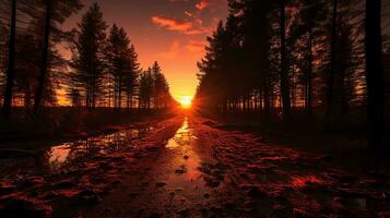 il deserto paesaggio a tramonto ai generativo foto