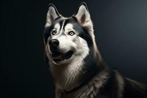 giocoso cane Perfetto viso e occhi altamente dettagliato ai generativo foto