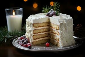 inverno torta Paese delle meraviglie bianca torta foto