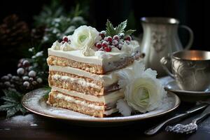 inverno torta Paese delle meraviglie bianca torta foto