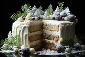 inverno torta Paese delle meraviglie bianca torta foto