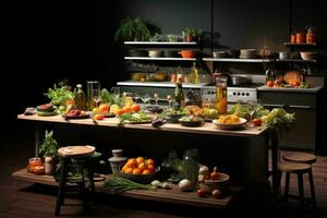 3d cucina su un' isolato sfondo professionale pubblicità fotografia ai generato foto