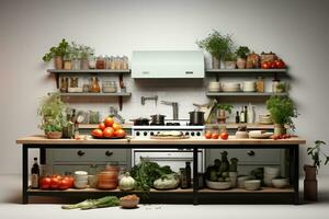 3d cucina su un' isolato sfondo professionale pubblicità fotografia ai generato foto