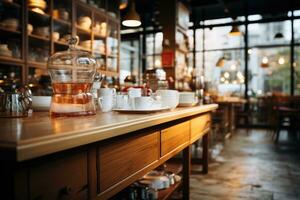 situazione nel il cucina nel il mattina professionale pubblicità fotografia ai generato foto