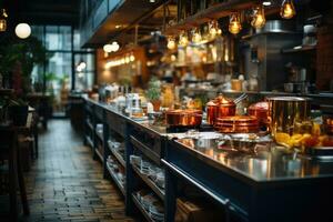 situazione nel il cucina nel il mattina professionale pubblicità fotografia ai generato foto