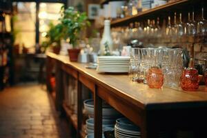 situazione nel il cucina nel il pomeriggio professionale pubblicità fotografia ai generato foto