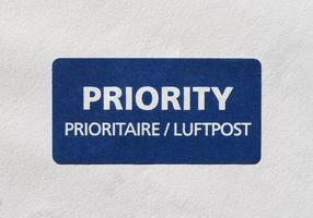 etichetta di posta prioritaria