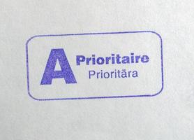 timbro postale prioritario foto