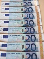 banconote in euro euro, unione europea eu foto