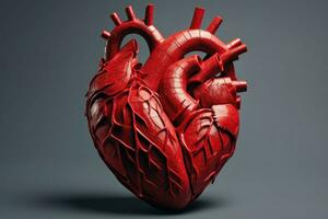 cruciale anatomico cuore. creare ai foto