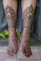 mehndi design indiano sposa gamba mehndi indiano nozze foto