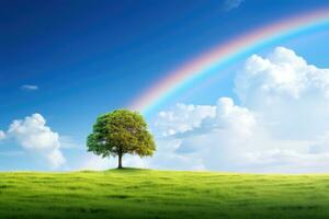 arcobaleni con cielo ai generativo foto