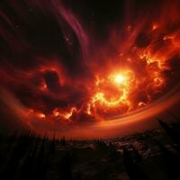 magnifico Visualizza di un' coronale massa espulsione durante un' magnetico tempesta foto