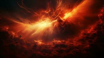 magnifico Visualizza di un' coronale massa espulsione durante un' magnetico tempesta foto