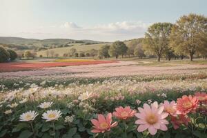 primavera fiori un' acquerello delizia. ai generato. foto