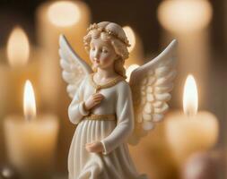celeste guardiani ipnotizzante angelo figurine. ai generato. foto