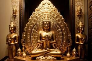 spirituale serenità divine Budda statua nel indiano cultura. ai generato. foto
