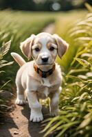 realistico cucciolo razza immagini. travolgente fotografie di popolare cani per saldi. ai generativo