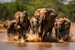 elefante nel giungla. HD qualità acuto immagini. ai generativo foto