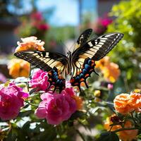 svolazzanti bellezza. elevando il tuo marca con farfalla fotografia foto