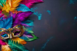 colorato carnevale parata a tropicale nuovo anni vigilia sfondo con vuoto spazio per testo foto