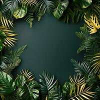 tropicale le foglie con copia spazio foto