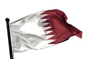 Qatar bandiera su un' bianca sfondo. - Immagine. foto
