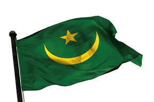 file mauritania bandiera su un' bianca sfondo. - Immagine. foto