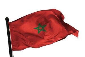 Marocco bandiera su un' bianca sfondo. - Immagine. foto