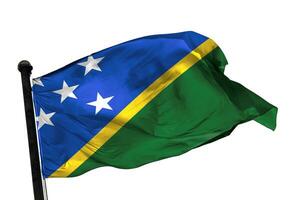 Isole Salomone bandiera su un' bianca sfondo. - Immagine. foto