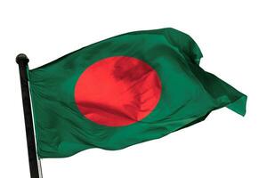 bangladesh bandiera su un' bianca sfondo. - Immagine. foto